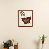 Butterfly - Flower Art Work Wooden Wall Frame (12.5 x 10 in)