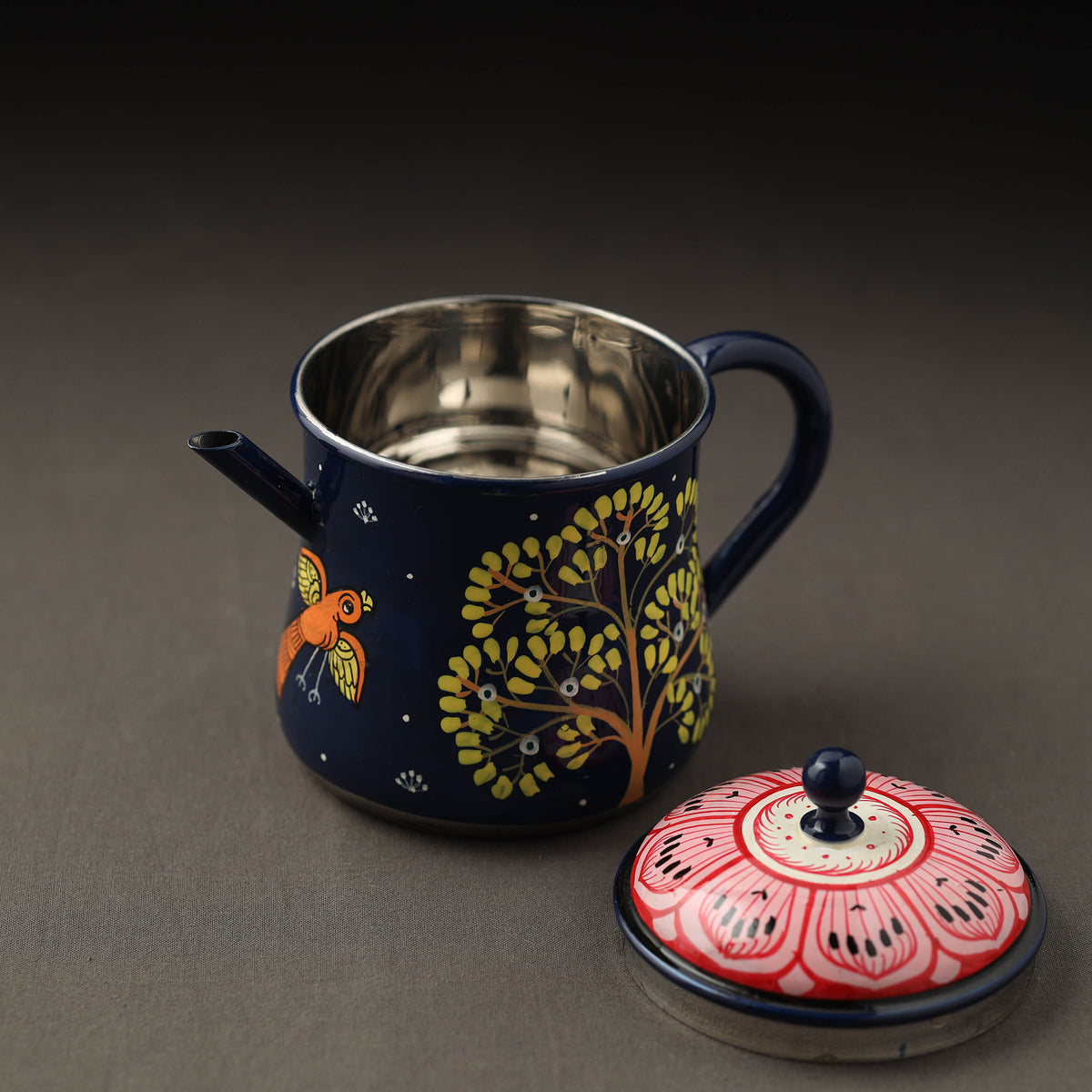 Handpainted Steel Tea Pot