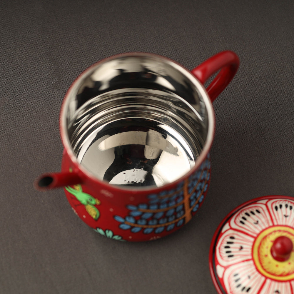 Handpainted Steel Tea Pot