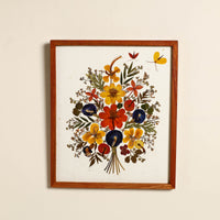 Flower Art Work Wooden Wall Frame (12.5 x 10 in)