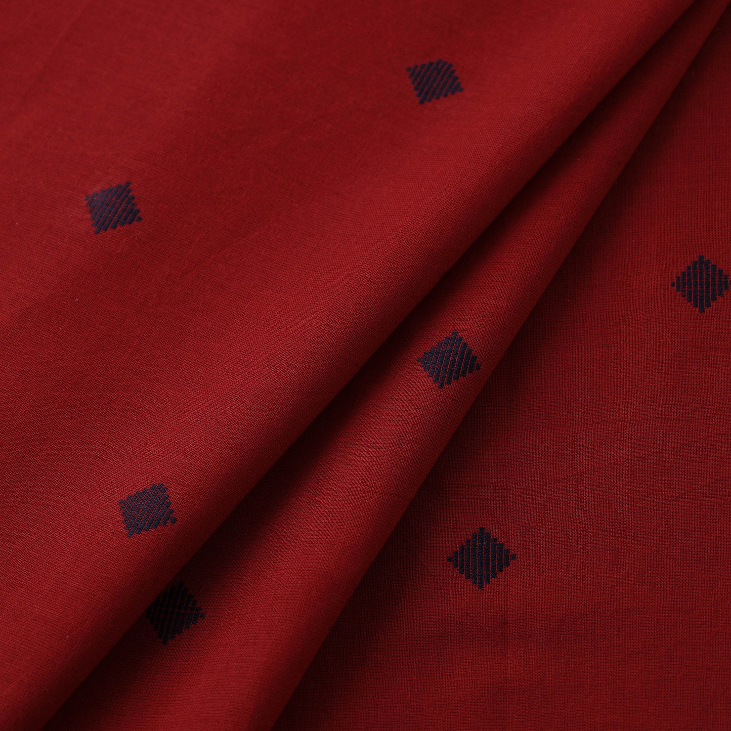 Red - Prewashed Cotton Jacquard Fabric 03