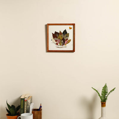 Tree Collage - Flower Art Work Wooden Wall Frame (8 x 8 in)