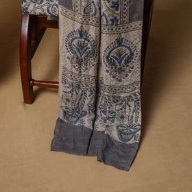 Woolen Ajrakh Hand Block Print Unstitched Dress Material: Kurta, Bottom with Dupatta 27