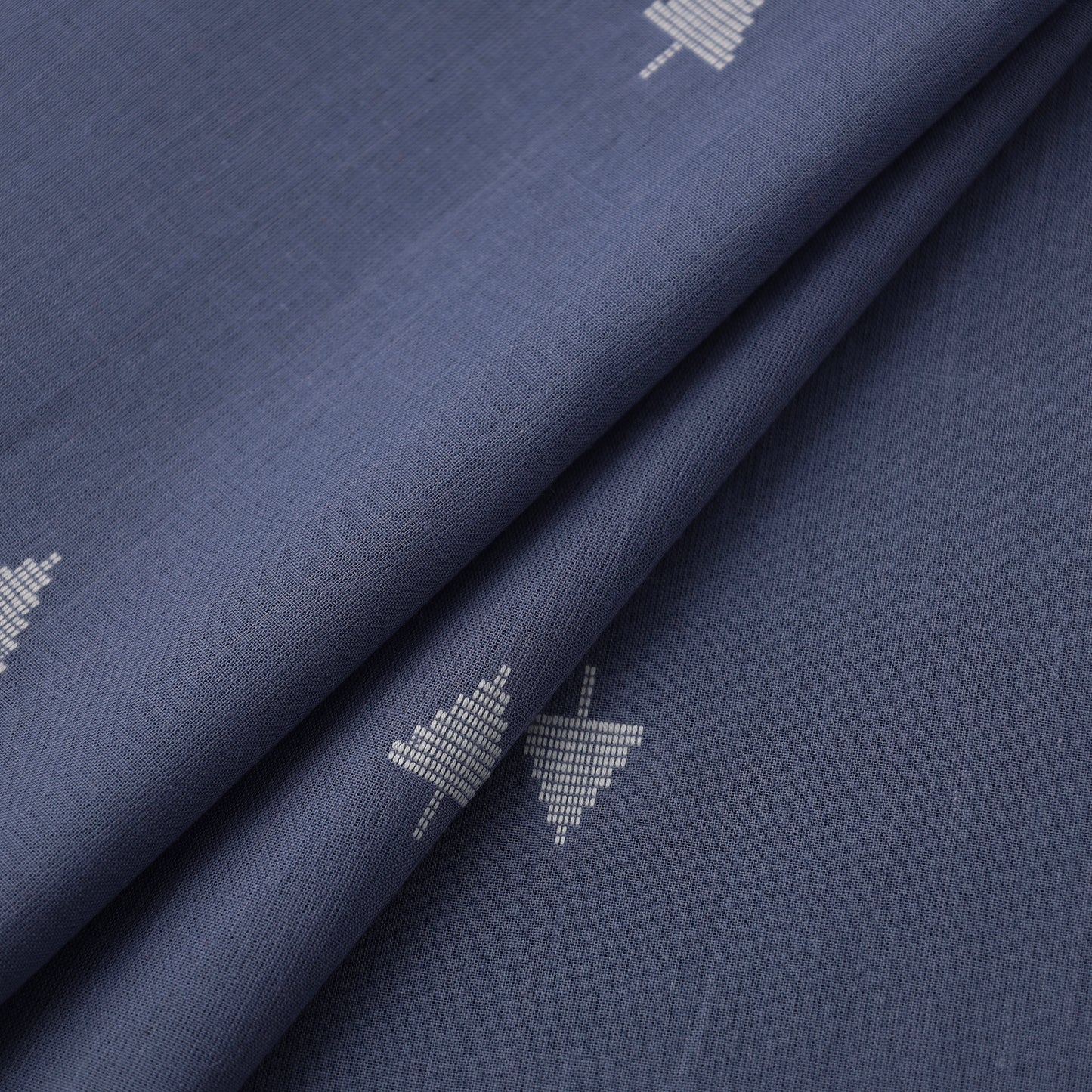 Blue - Prewashed Cotton Jacquard Fabric 05