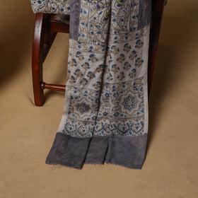 Woolen Ajrakh Hand Block Print Unstitched Dress Material: Kurta, Bottom with Dupatta 29