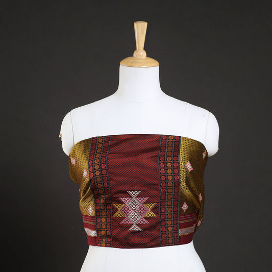 Kasuti Embroidery Unstitched Khun Silk Cotton Blouse Piece