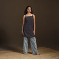 Ajrakh Hand Block Print Natural Dyed Cotton Sleeveless Short Kurta for women 49