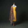 Pochampally Ikat Cotton Unstitched Dress Material: Kurta & Dupatta with Jewellery 13