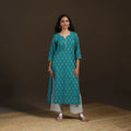 Pochampally Ikat Cotton Straight Long Kurta for Women 34