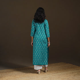 Pochampally Ikat Cotton Straight Long Kurta for Women 34