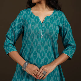 Pochampally Ikat Cotton Straight Long Kurta for Women 34