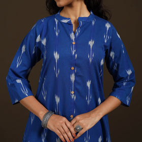 Pochampally Ikat Cotton A-Line Long Kurta for Women 03