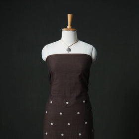 Jacquard Cotton Unstitched Dress Material: Kurta & Dupatta with Jewellery 14