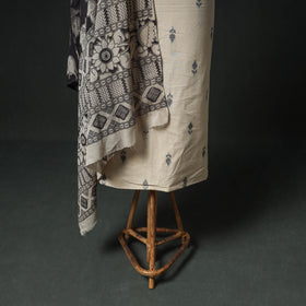 Jacquard Cotton Unstitched Dress Material: Kurta & Dupatta with Jewellery 15