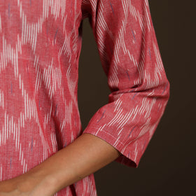 Pochampally Ikat Cotton A-Line Long Kurta for Women 09