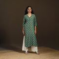 Pochampally Ikat Cotton Straight Long Kurta for Women 21