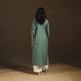 Pochampally Ikat Cotton Straight Long Kurta for Women 21