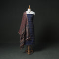 Pochampally ikat handloom mercerised cotton unstitched