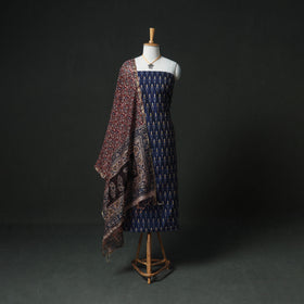 Pochampally ikat handloom mercerised cotton unstitched