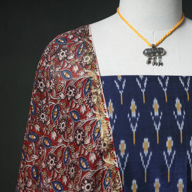 Pochampally ikat handloom mercerised cotton unstitched
