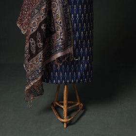 Pochampally ikat handloom mercerised cotton unstitched