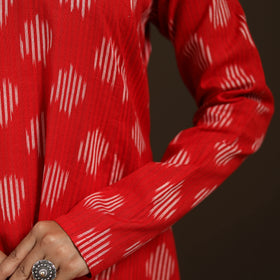 Pochampally Ikat Cotton A-Line Long Kurta for Women 07