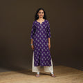 Pochampally Ikat Cotton Straight Long Kurta for Women 35