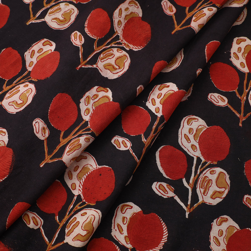 Black - Bagru Dabu Print Fabric in Cotton