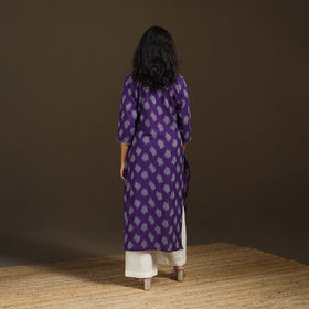 Pochampally Ikat Cotton Straight Long Kurta for Women 35