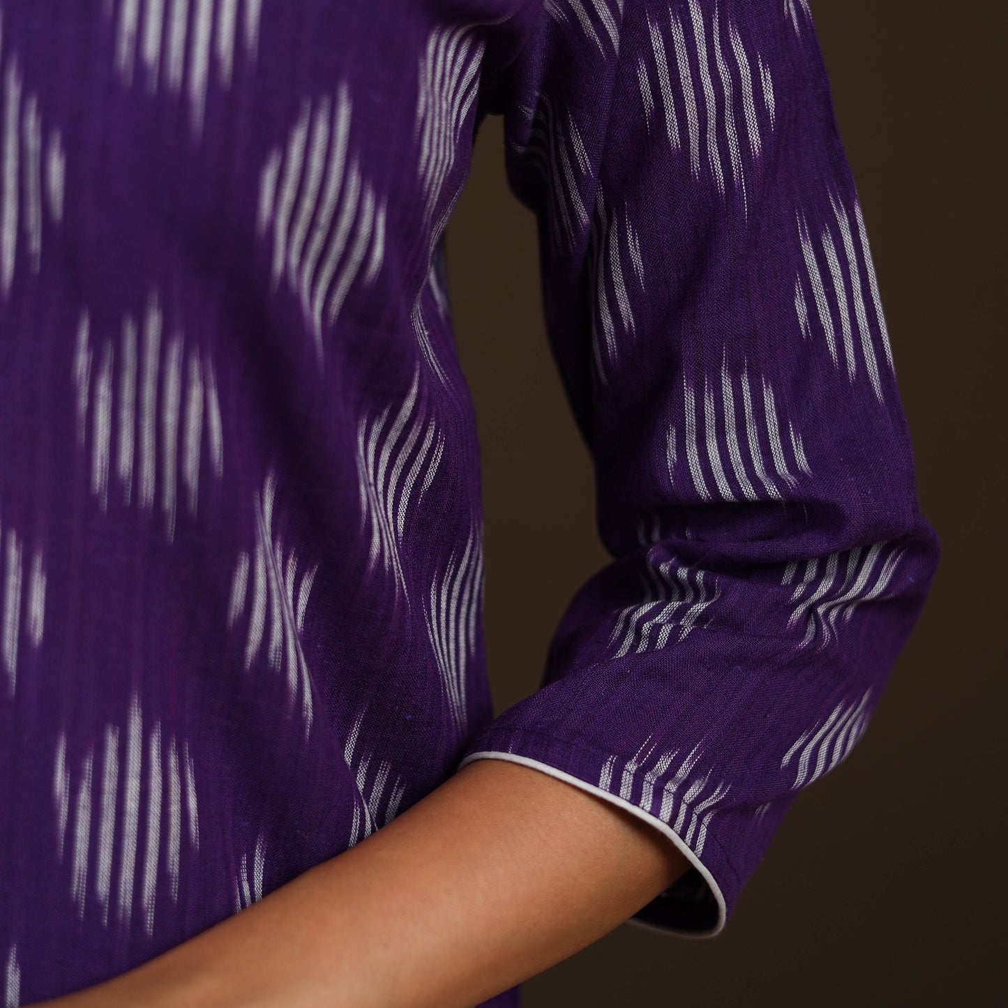 Pochampally Ikat Cotton Straight Long Kurta for Women 35