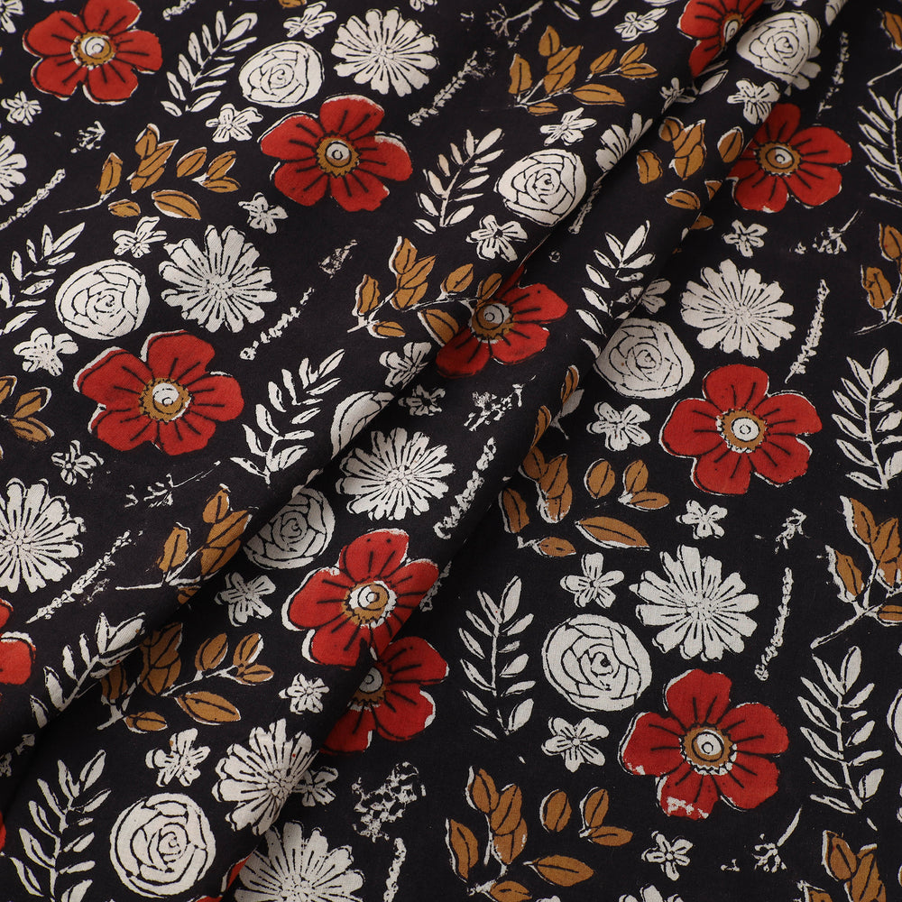 Black - Bagru Dabu Print Fabric in Cotton 02