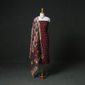 Pochampally Ikat Mercerised Cotton Unstitched Dress Material: Kurta & Dupatta with Jewellery 18