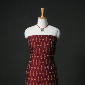 Pochampally Ikat Mercerised Cotton Unstitched Dress Material: Kurta & Dupatta with Jewellery 18