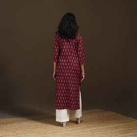Pochampally Ikat Cotton Straight Long Kurta for Women 33