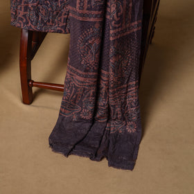Woolen Ajrakh Hand Block Print Unstitched Dress Material: Kurta, Bottom with Dupatta 39