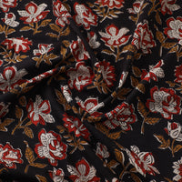 Black - Bagru Dabu Print Fabric in Cotton 07