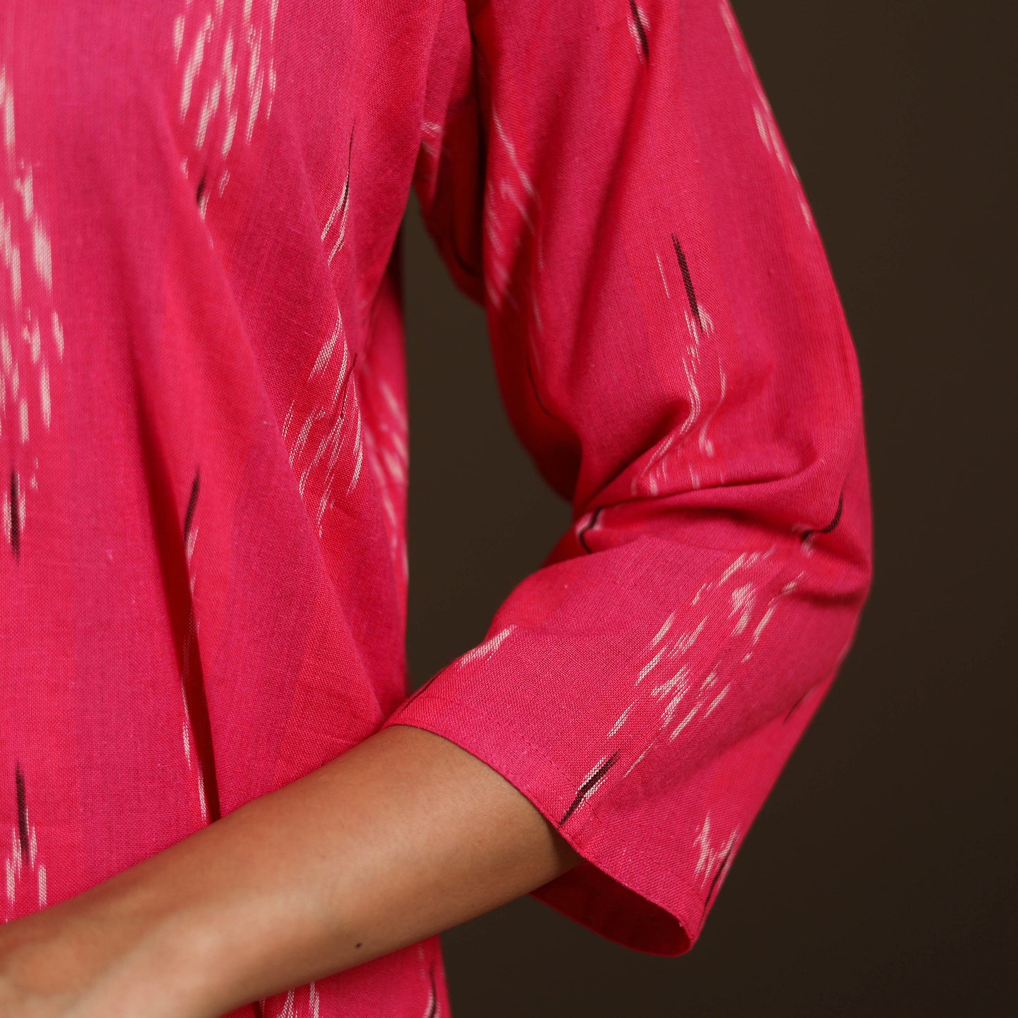 Pochampally Ikat Cotton A-Line Long Kurta for Women 05