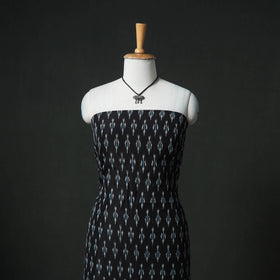 Pochampally Ikat Mercerised Cotton Unstitched Dress Material: Kurta & Dupatta with Jewellery 21