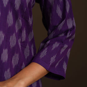 Pochampally Ikat Cotton A-Line Long Kurta for Women 13