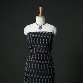 Pochampally Ikat Mercerised Cotton Unstitched Dress Material: Kurta & Dupatta with Jewellery 22