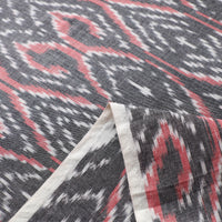 Black - Pure Cotton Pochampally Ikat Fabric 05