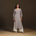 Pochampally Ikat Cotton Straight Long Kurta for Women 17