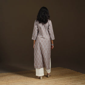Pochampally Ikat Cotton Straight Long Kurta for Women 17