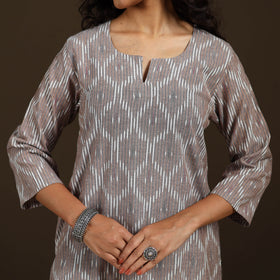 Pochampally Ikat Cotton Straight Long Kurta for Women 17