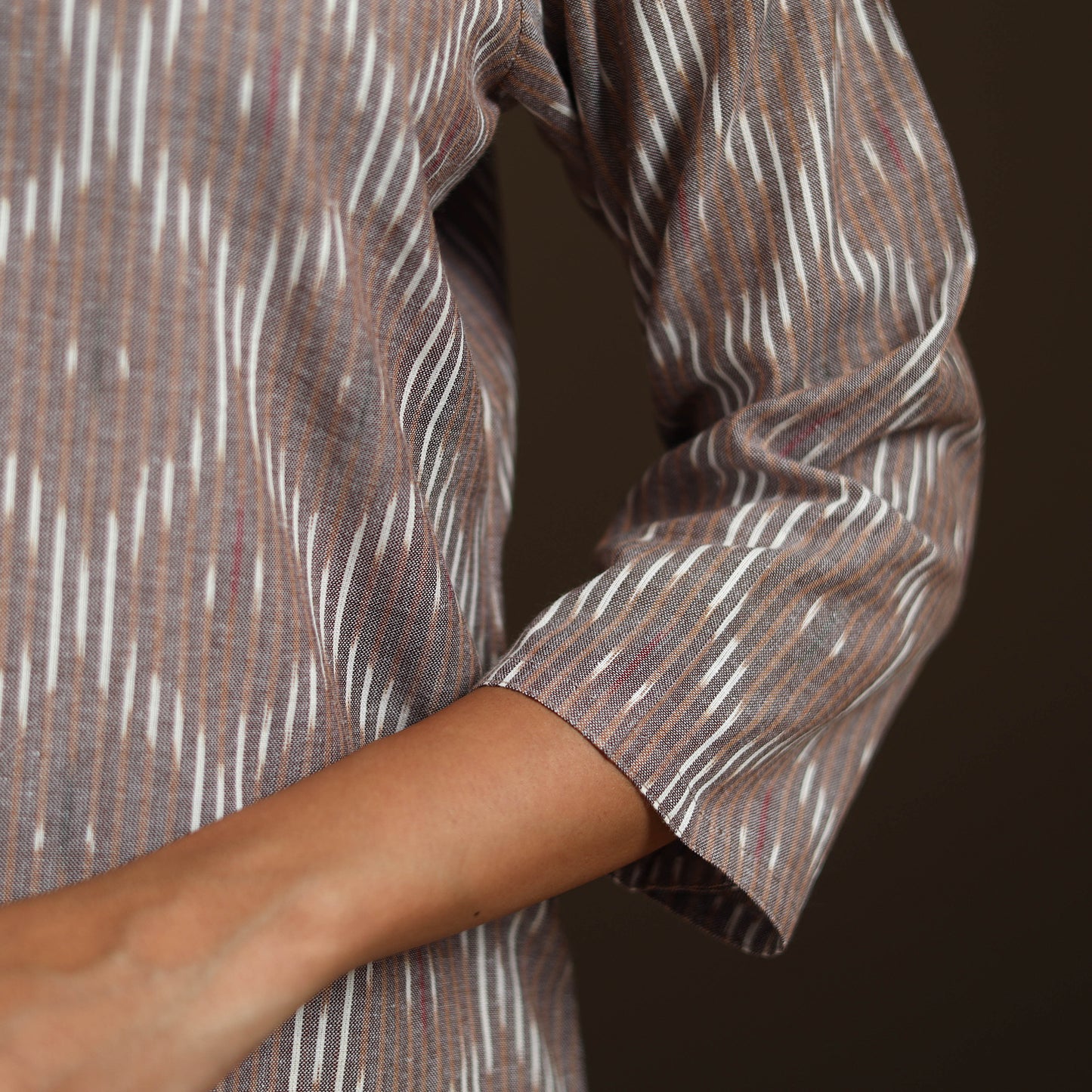 Pochampally Ikat Cotton Straight Long Kurta for Women 17