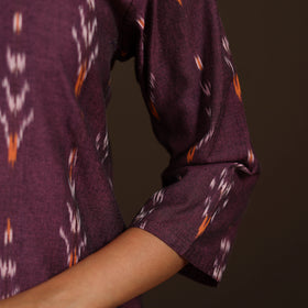 Pochampally Ikat Cotton Straight Long Kurta for Women 24