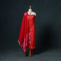 Lucknowi Chikankari Hand Work Unstitched Dress Material: Kurta & Dupatta with Jewellery 61