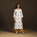 Pochampally Ikat Cotton Straight Long Kurta for Women 37
