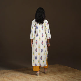 Pochampally Ikat Cotton Straight Long Kurta for Women 37