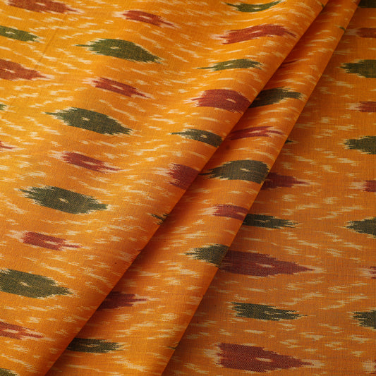 Orange - Pure Cotton Pochampally Ikat Fabric 12